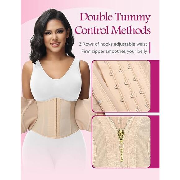 Short Torso Waist Trainer for Women Corset Waist Cincher Shapewear Tummy Control - Picture 6 of 6